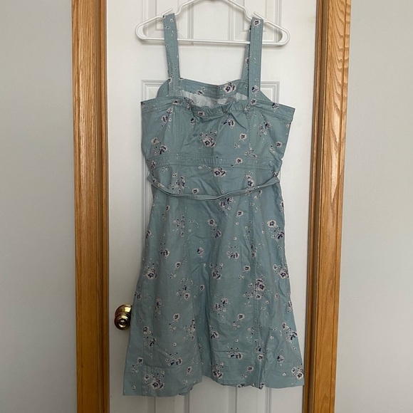 Gap Blue Floral Printed Belted Jumper Size 18 - Picture 9 of 10